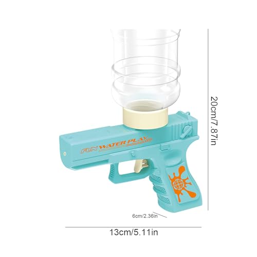 Image of High Pressure Holi Pichkari Electric Water Blaster Gun, Automatic Squirt Gun with 300Cc Excellent Range 25-32 Feet - (Magzine) for Kids and Adults Pool Party (Pistol Triple Action)