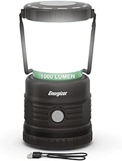 Rechargeable LED Camping Lantern by Energizer, Bright and Rugged Tent Light, Water Resistant Lantern for Camping, Hiking, Fishing, Emergency (USB Cable Included)