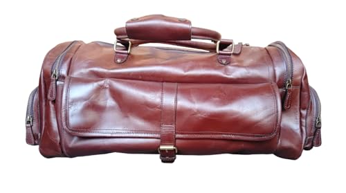 Sac de voyage en cuir pleine fleur marron 53,3 cm pour ranger toutes vos affaires de weekend