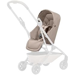 Joolz AER2 Nest to Seat for Newborn to Toddler – Easy One-Hand Fold | Accessory for the Aer2 Lightweight Compact Stroller – Airplane Approved, UPF 50+ Sun Protection – Sandy Taupe