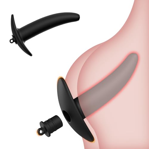 FLYSL Hohl Analplug Anal Expander mit Stecker,Analplug für Frauen Männer Analspielzeuge,Vagina Dilatator Prostata Massage Einlauf Anal Tunnel Plug,Sex Spielzeug für die Paare (S)