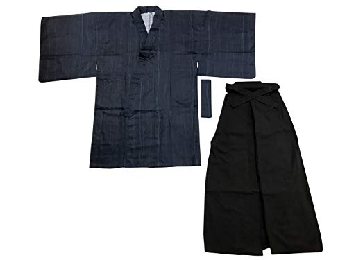 Edoten Japanese Samurai Hakama Uniform NVSHIMA-BK L