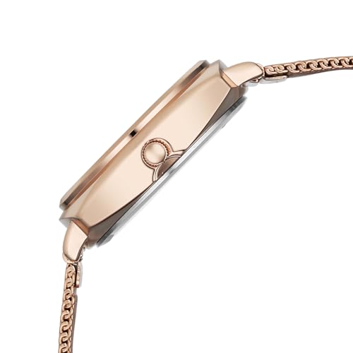 Image of Fastrack Stunners X Quartz Analog with Green Dial Rose Gold Stainless Steel Strap Watch for Girls - 68043WM03