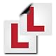 Learner Plates Magnetic L Plates for Car UK, 2 Stück DVLA Approved Size, Thick L Board Plate for Driving Test, Reusable,Scratch/Residue-Free, Water/Windproof, Tear-resistant, New Driver L Sign Plate