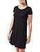 Produktbild ONLY Damen Lockeres Shirtkleid | Mini Basic Kurzarm Sommer Dress | Rücken Ausschnitt Schnürung ONLBERA, Farben:Schwarz, Größe:L