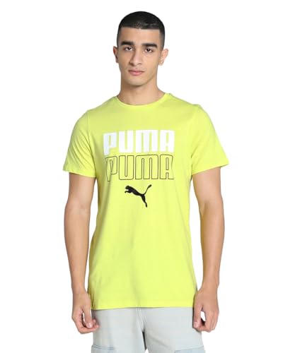 Image of Puma Men Cotton Graphic Print Classic Fit Tees