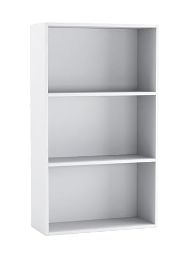 URBNLIVING Wide 3 Shelf Tier Wooden Bookcase Cabinet Storage Shelving Display Shelves Unit