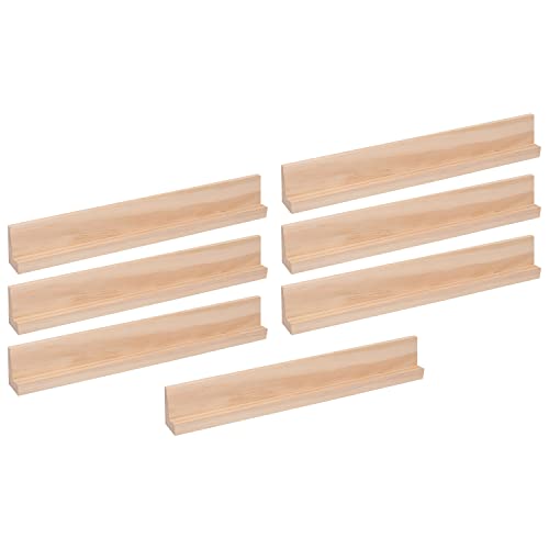 Trimming Shop Replacement Letter Tiles Holder Square Rack Wooden Stand for Board Games, Spelling Learning Activities, Arts & Craft, DIY Projects, 34cm, 7pcs