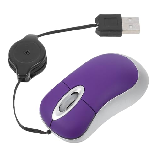 Yardenfun Ratón Óptico Pequeño Cable USB Diseño Compacto y Cómodo para Diestros y Zurdos Adecuado para Uso en Casa y Oficina
