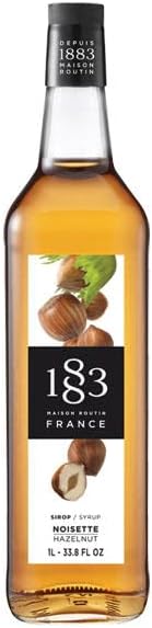 1883 Maison Routin - Hazelnut Syrup - Made in France - Glass Bottle | 1 Liter (33.8 oz)