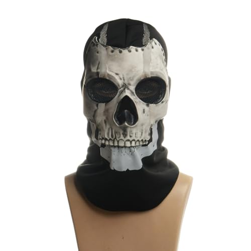 CrosCentury Halloween Ghost Mask COD Full Head Skull Mask, Game MW2 Ghost for Costume Cosplay