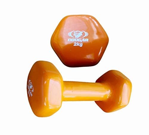 COUGAR Vinyl Hexa dumbbells, Vinyl coated hex shape dumbbells, Dumbbell set for Fitness, Strength Training & Home Gym Exercise 1 Pair (Multicolor (2Kg x 2Pcs)) (B09M3YR6X7) Amazon Price History, Amazon Price Tracker