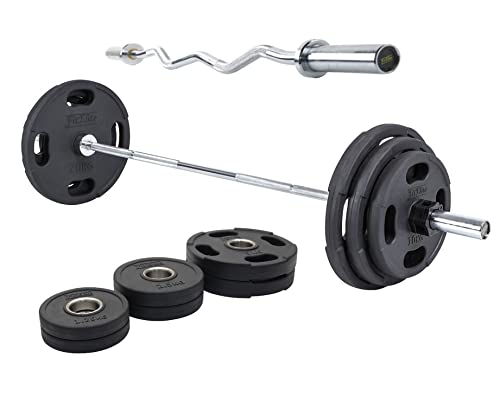Amazon | FitElite(フィットエリート) オリンピックバーベル83KGセット