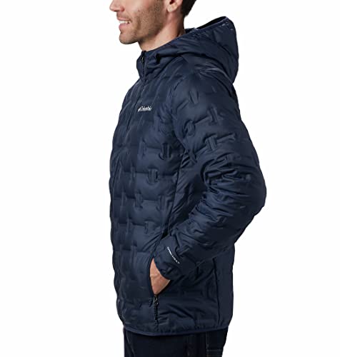 Image of Columbia Men Omni-Heat Reflective Delta Ridge Hooded Hiking and Trekking Down Jacket