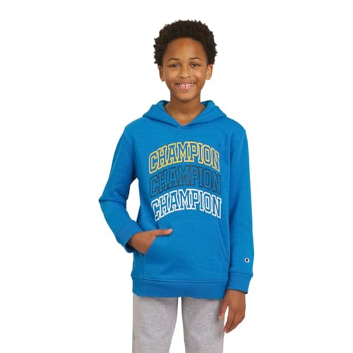 Image of Champion boys Graphic Hoodie Pullover Sweatshirt for Kids With Stylish Embellishments