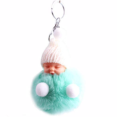 Preisvergleich Produktbild Schlüsselanhänger Fluffy Baby Schlaf Schlüsselanhänger Anhänger schlafen Glühbirne hängen Spielzeug Puppe weibliche Handy Zubehör Schlüsselanhänger Auto liefert Reisen Souvenir Spielzeug Freundin Gesc
