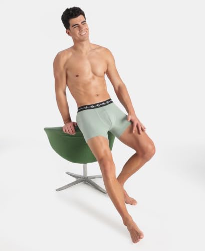 Image of Jockey NY16 Men's Super Combed Cotton Elastane Stretch Solid Trunk with Ultrasoft Waistband (Colors & Prints May Vary)