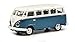 Schuco VW T1 Samba Voiture Miniature en Zinc moulé sous Pression Échelle 1:87 Bleu/Blanc, 452650600