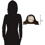 Howard Miller McCall Mantel Clock II 549-730 – Distressed Hampton Cherry Finish, Rustic Home Decor, Aged Vintage Design, Black Accents, Quartz Movement - Image 2