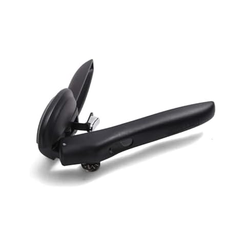 Swing-A-Way Locking Can Opener with Sharp Blade, Manual Hand Held, 2-in-1 Can and Bottle Opener, Made of Steel, Easy Turn Knob, Basic Kitchen Essentials (Black) Cover