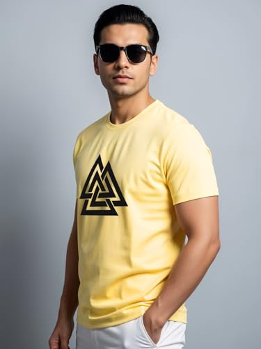Image of ADRO Men's 100% Cotton Regular Fit T-Shirt