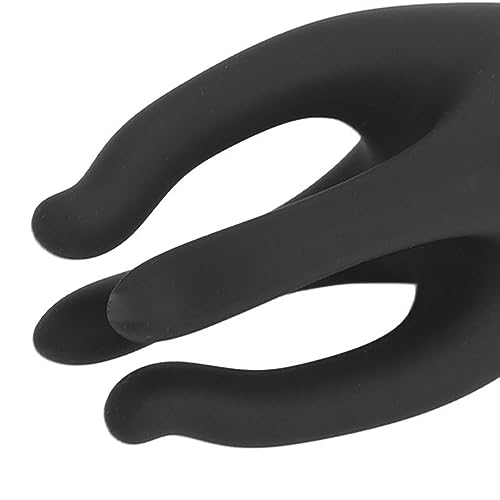 Massage Gun Attachments,Fascia Gun,Fascia Massage Gun Head,Fascia Massage Head Replaceable Head 4 Fingers Artifical Hand Silicone Fascia Machines Attachment Black Caliber 0.71‐0.75in miniatura 4