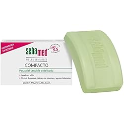 Jabon Sebamed Bebé SEBAMED - Compacto Pastilla De Jabón Sólido Para Una Limpieza Suave Y Profunda, Para Pieles Sensibles, Sin Agentes Alcalinos, Multicolor, 100 Gramo