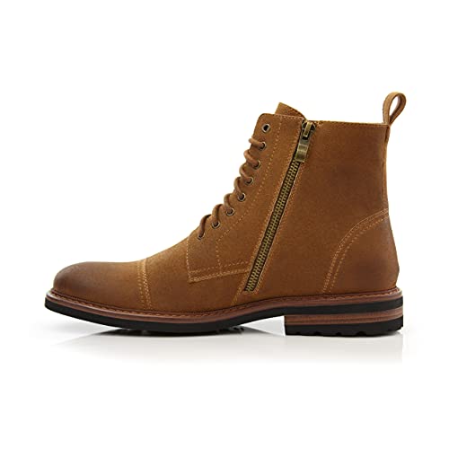 Image of Polar Fox Men's Ankle Dress Boots | Lace-up Casual Fashion Boot Collection | Cap Toe & Plain Toe Styles |