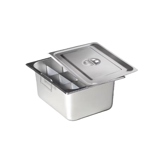 Rhljgbs おでん鍋 IH対応 角 仕切り鍋 業務用 家庭用 厚さ1.0 mm 両手鍋 ステンレス鋼 中華火鍋 卓上鍋 直火対応 蓋/仕切り付 関東煮 しゃぶしゃぶ鍋 スープ、シチュー鍋 長方形の皿 フライパン 鍋 (バスルーム + 蓋,12グリッドポ