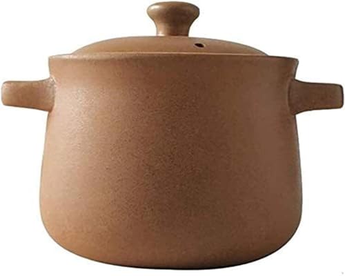 Olla de Barro para cocinar, Cacerola de cerámica con Tapa, Olla de Barro para Sopa de Cebolla, cazuela, Olla de cocción Lenta, Utensilios de Cocina de cocción Lenta - 6,2