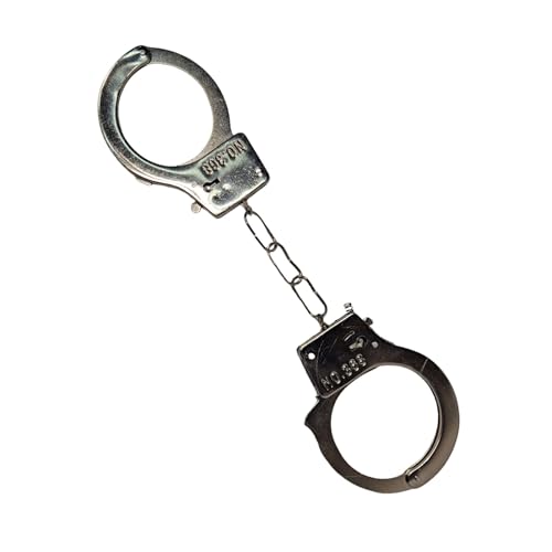 Image of Kaku Fancy Dresses Hand Cuffs for Kids /Phenovo Police Cop Sheriff Officer Handcuff Toy /Police Role Play Costume Accessories Metal Fur Handcuffs /Hathkadi Toy