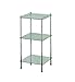 Valsan 57400ES Essentials 17 1/2" Free Standing Three Tier Glass Shelf Unit In Satin Nickel