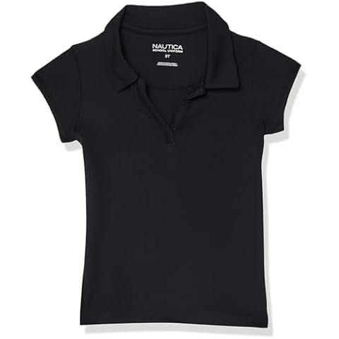 Nautica Girls Performance Polo, Navy, Large Cover