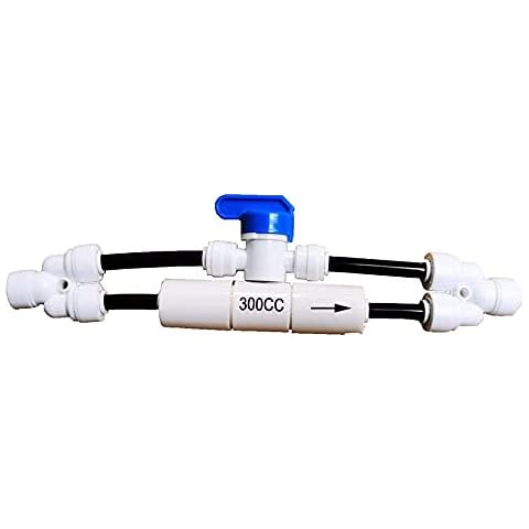 YZM Reverse Osmosis RO Flush Kit Valve for 300CC,50Gallon RO System Flow Restrictor, 1/4" Tube OD Ports. Cover