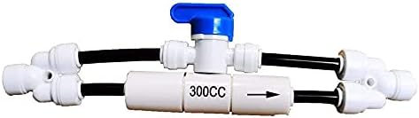 YZM Reverse Osmosis RO Flush Kit Valve for 300CC,50Gallon RO System Flow Restrictor, 1/4" Tube OD Ports.
