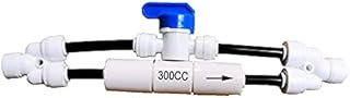 YZM Reverse Osmosis RO Flush Kit Valve for 300CC,50Gallon RO System Flow Restrictor, 1/4" Tube OD Ports.