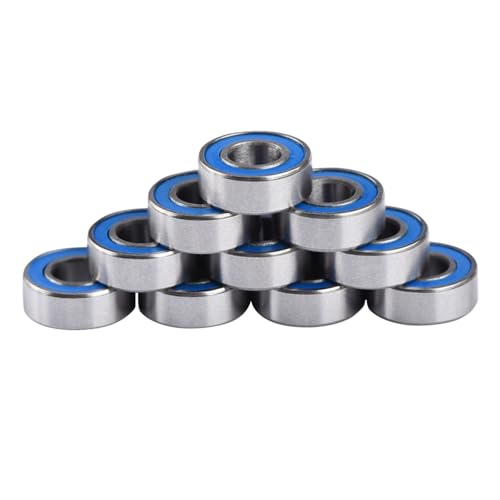 Replacement Ball Bearings, Flanged 5x11x4mm Mr115-2rs Steel Double Shielded Deep Bearing for Rail Track Linear Motion System