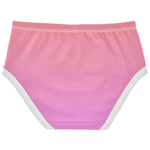 Joisal Toddler Girls Underwear 2t Cotton Panties Little Girl Cartoon Briefs Undies Kids Coral Pink Lavender Magenta Gradient2