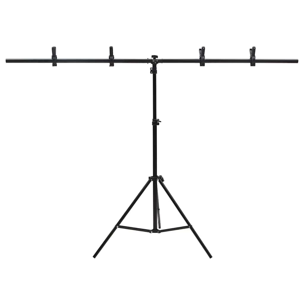 Stojak w kształcie litery T do studia fotograficznego 151 x 60 cm, regulacja wysokości 70-200 cm, profesjonalny statyw z torbą do przenoszenia i klipsami do nagrywania wideo
