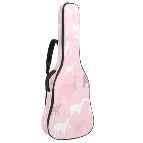 Housse guitare acoustique de 101,6 cm avec couche de protection supérieure motif artistique