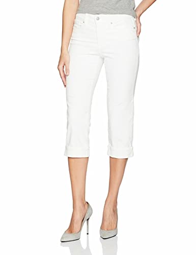 NYDJ Women's Petite Marilyn Crop Cuff Jeans In Optic White