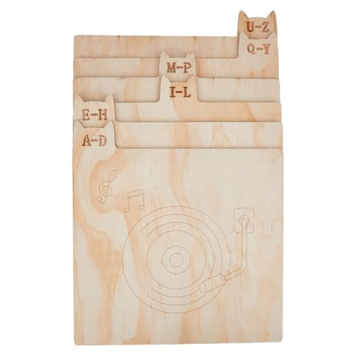 Intercalaires vinyles en bois chat A-Z lot de 6