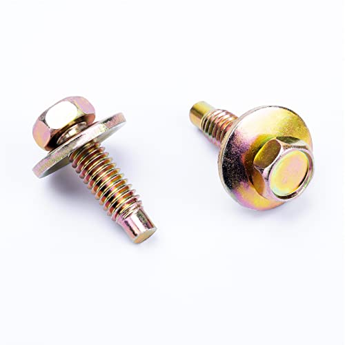 Image of 30PCS 1 /4 inch-20 x 7 /8 inch Hex Head Body Bolt with Free Spinning Washer for 57030-S36 Ford