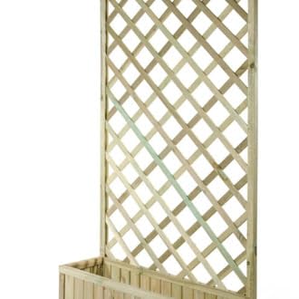 CRISCUOLO Brico Store Fioriera Garden in Legno con Reticolo, 135x90x40 cm, Legno Naturale Impregnato