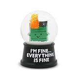 GOOFBALLS Funny Novelty Snow Globe – Quirky Mini Desk Gift for Office, Home, or Holiday – Unique Collectible Gag Gift for Friends and Coworkers - Dumpster Fire