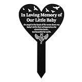 Grave Markers for Cemetery for Humans Baby Memorial Remembrance Plaque Stake for Cemetery, Grave Decorations for Loss of Baby Son Daughter Yard Garden Sympathy Decor Acrylic Grave Stake
