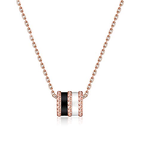 Collier en argent sterling plaqué or rose 18k pour sublimer le décolleté féminin
