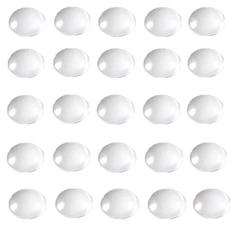 100 Pieces Round Glass Cabochon Clear Glass Dome Cabochons Tiles Flat Back Glass Dome Tile for Cameo Pendants Photo Jewelry Handcrafts DIY Findings Rings Necklaces (14mm/0.55