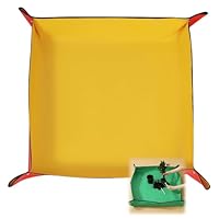 HSTWODE 1 stuk plantenmat, 150 x 100 cm, opvouwbare plantenmat, waterdichte tuinmat, plantenmat, tuinmat, waterdichte planten-verpotmat voor binnen (geel
