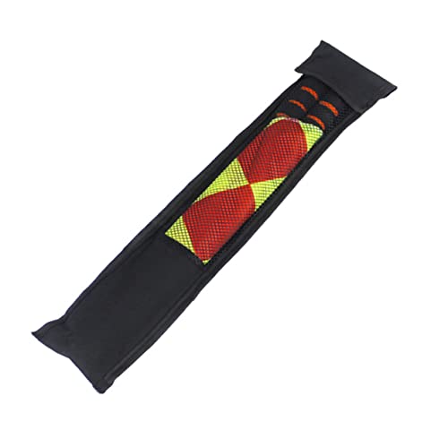 TOGEVAL 2pcs Football Referee Flags Sponge Handle Patrol Flag for Sports Training and Lightweight and Portable Border